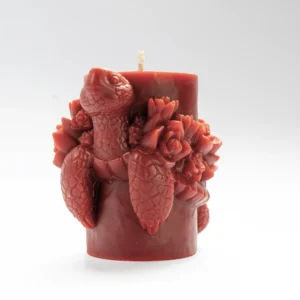 Velas de cera de abeja diseños florales en forma de tortugas y cactus para amantes de las plantas y regalo perfecto para el dia de la madre hecho a mano en Lucy´s Luz en rojo