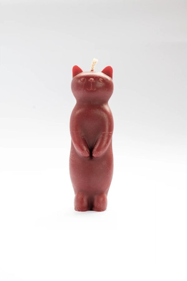 Decoración de Otoño Original | Vela artesanal de gato | Ginger