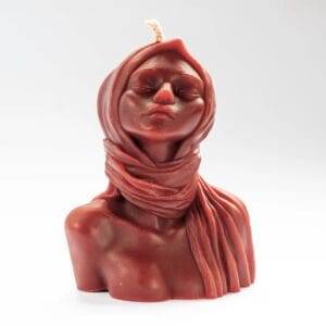 Vela de Diseño con pañuelo | Busto de Cera de Abeja
