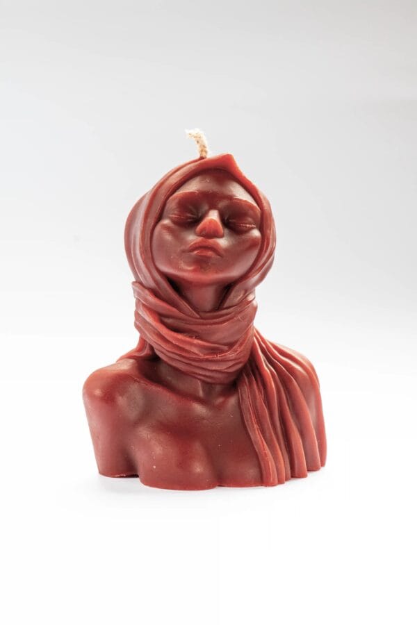 Vela de Diseño con pañuelo | Busto de Cera de Abeja