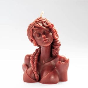Vela Artesanal Detallada | Busto con Trenzas | Valen