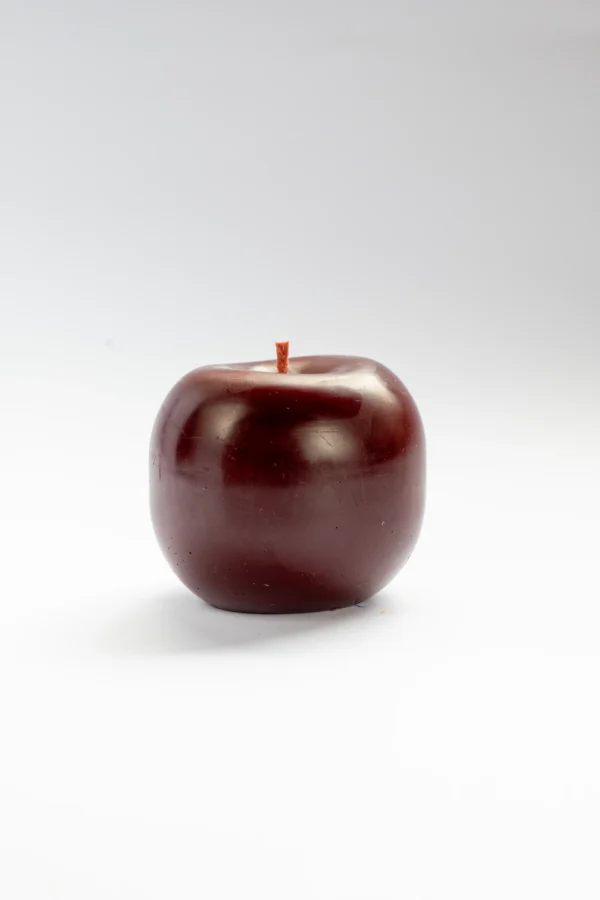 vela de fruta realista, vela manzana de otoño loulou, hecha en Lucy con pura cera de abeja