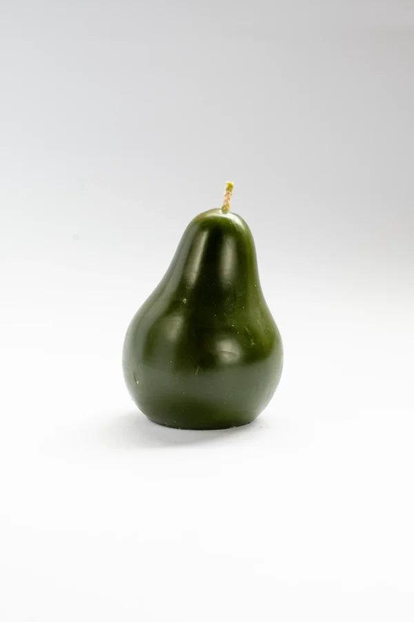 vela de fruta de otoño, hecho a mano en cera de abeja en lucy´s luz en color verde de otro modelo