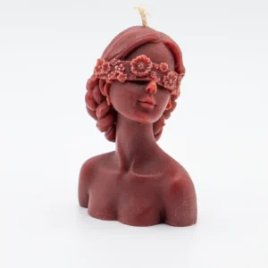 Vela escultural de cera de abeja Emma hecho a mano en Lucy´s Luz