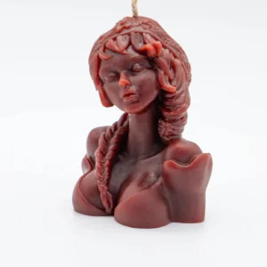Vela Artesanal Detallada | Busto con Trenzas | Valen