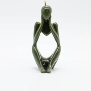 Vela de diseño artesanal | La Escultura Icónica de Marca | Lucy hecho a mano en españa en cera de abeja por lucy´s luz en verde