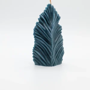 Vela Coral de Mar | Escultura en cera de abeja | Mare en color azul