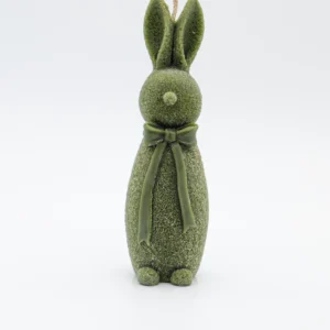 Decoración de pascua original | Vela conejito mullido | Mossy verde