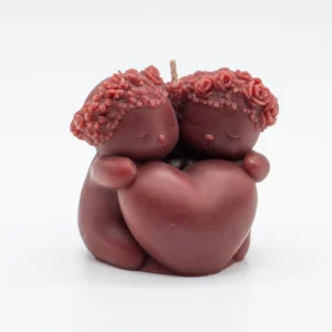 Vela romántica artesanal | Dos Ositos con Corazón | Haru