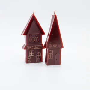 Set de 2 Vela Mágica de Navidad. Nuestra vela en forma de casa-seta es el detalle más encantador para una decoración navideña de ensueño.