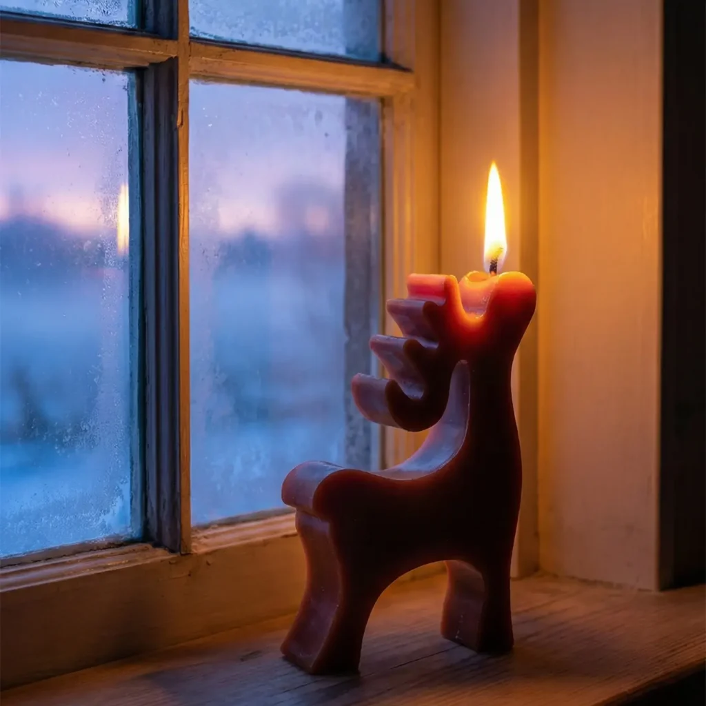 vela encendida en enero creando un ambiente lento y consciente. hecho a mano en Lucy´s Luz