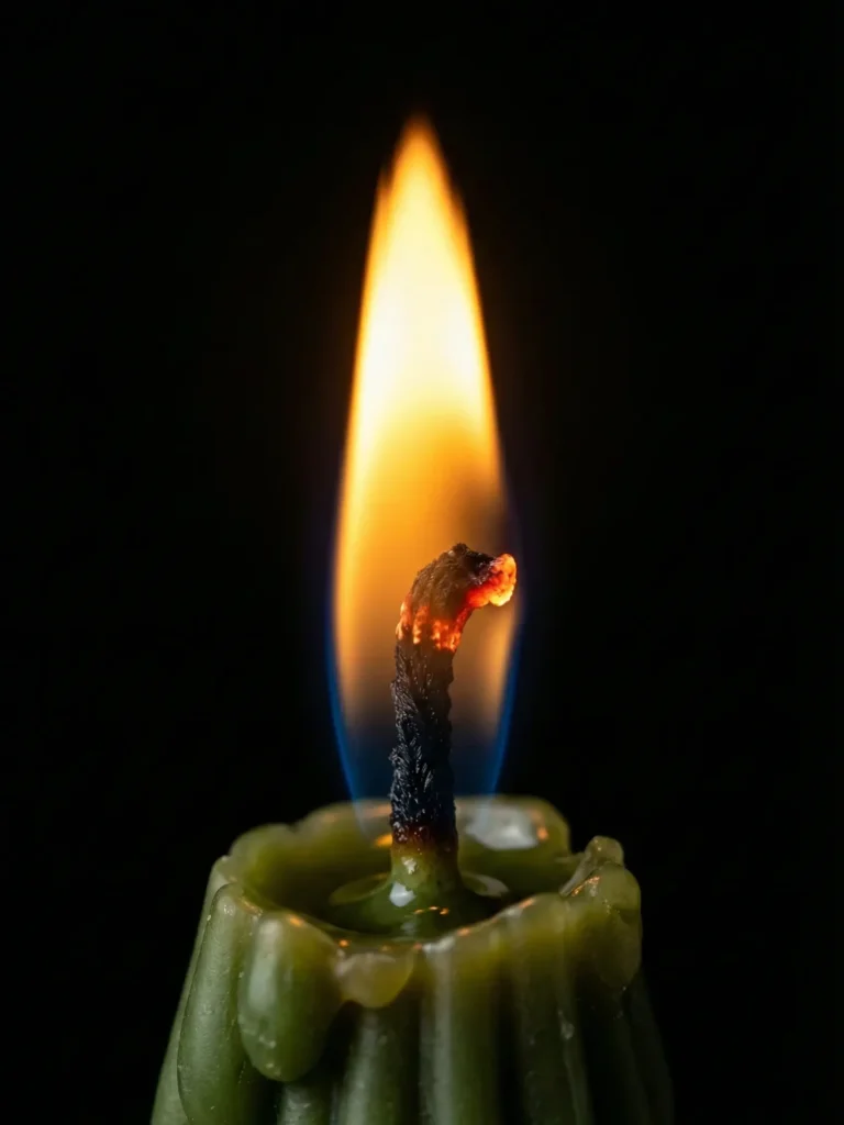  llama cálida de una vela de cera de abeja en invierno, hecho a mano en Lucy´s Luz
