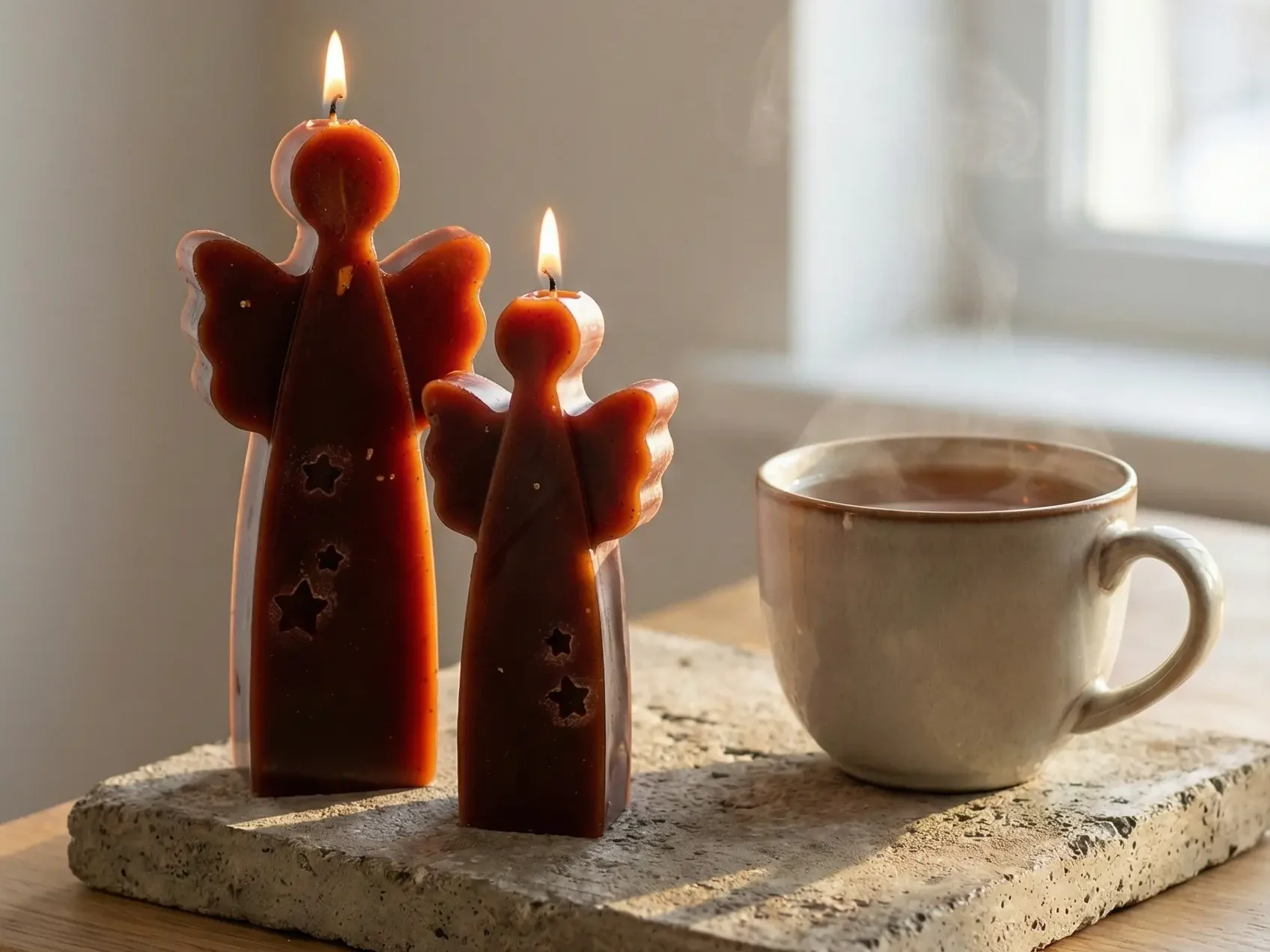 vela encendida en enero creando un ambiente cálido y tranquilo en casa.