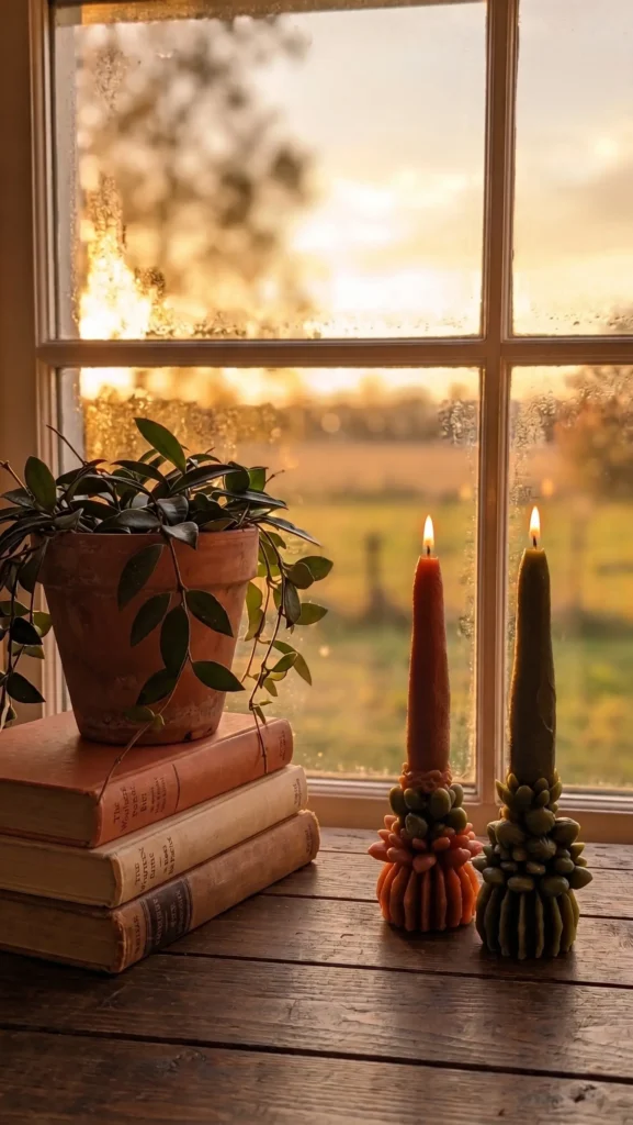 Decoracion de otoño en casa dónde no necesitas comprar nada. Necesitas cambiar el orden: primero la luz, después los textiles, luego los elementos naturales y al final el color. Hecho a a mano en Lucy´s Luz